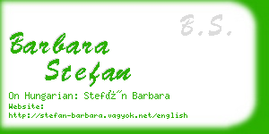 barbara stefan business card